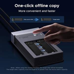Boîtier de clonage SSD M.2 NVMe double baie UGREEN 40 Gbit/s USB4 avec support NVMe, clonage à une touche, station d'accueil <span class=keywords><strong>RAID</strong></span> SSD et ventilateur de refroidissement - Product Image 3