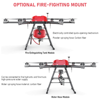Vente en gros de drones agricoles à six axes haute performance pour la lutte contre les incendies forestiers, nouvelle version améliorée, haute efficacité, charge utile élevée