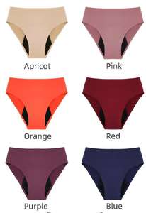 Calcinha Feminina para Fluxo Menstrual Intenso 50ml - 7 Cores Cintura Alta 4 Camadas à Prova de Vazamentos com Bordas Sem Costura, Ajuste Confortável - Product Image 6