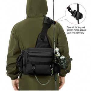 BSCI Factory Water-Resistant <b>Sling</b> Fishing Tackle Bag Outdoor Fishing Storage <b>Pack</b> Fishing Bag Cross Body <b>Sling</b> Bag - Product Image 6