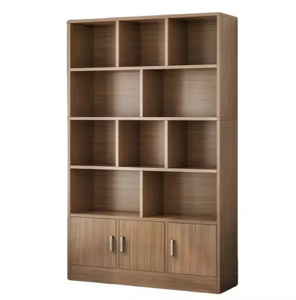 Estantería de madera de gran capacidad con armarios, estante de almacenamiento de varios niveles, armario para sala de estar, muebles de oficina, almacenamiento de exhibición - Product Image 3