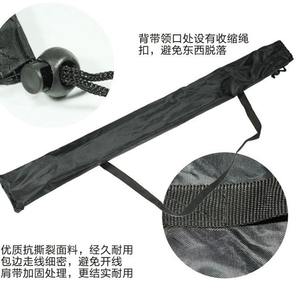 Bolsa negra para bastones de senderismo, bolsa de almacenamiento portátil de tela Oxford de 45x11cm con cierre de cordón para uso en exteriores - Product Image 4