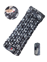 Matelas de camping gonflable moderne en TPU épais et léger, taille individuelle, avec pompe à pied intégrée, 190 cm, pour hôtel, voyage, tente