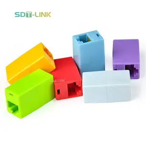 Conector RJ45 hembra a hembra, acoplador Ethernet RJ45 UTP en línea, adaptador extensor