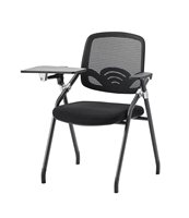 Chaise pliable de réunion et de formation en gros avec appui-tête réglable pour l'étude et l'utilisation en salle de classe des étudiants universitaires
