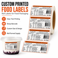 Étiquettes personnalisées pour yaourts, autocollants en rouleau BOPP blancs pour pots de produits laitiers avec impression de code-barres nutritionnel