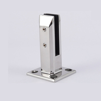 Pinces de verre à verre sans trous Support de support Garde-corps 12mm Clip de verre SS 304 Extérieur Laque Balustrade Main courante Piscine