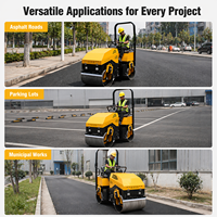 Rodillo Vibratorio de Doble Tambor de 1.5t |   Rodillo Compactador con Cabina de Seguridad Certificada CE y Bomba Hidráulica para Uso Urbano