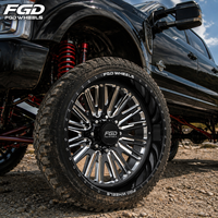 Jantes Deep Dish Polies 22X12 24X14 24X12 26X14 26x16 28X16 8x170 8x180 8x6.5 6x5.5 5x5.5 6x139.7 pour RAM GMC Sierra1500/2500/3500