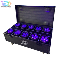 WEDOSTAGE 4/6/10 pièces Projecteur LED Par étanche IP65 DMX512 Slim 6x18W RGBWA+UV pour Mariage, Fête, Concert, Bar, Spectacle Extérieur