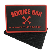 Vêtements de SERVICE pour chiens, patchs en PVC personnalisés, étiquette de jean en caoutchouc 3D, Logo doux, Badge, vêtements