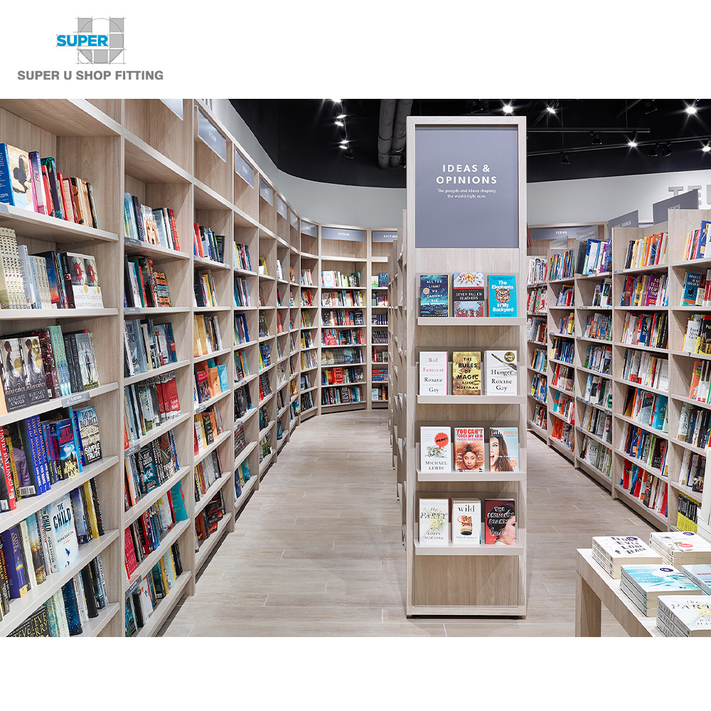 Современная Деревянная книжная полка на заказ, деревянный книжный магазин, демонстрация магазина, книжный шкаф, мебель для библиотеки