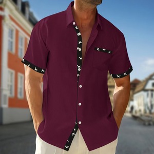 Nueva <span class=keywords><strong>Camisa</strong></span> Casual de Verano para <span class=keywords><strong>Hombre</strong></span>, Talla Grande, <span class=keywords><strong>Manga</strong></span> <span class=keywords><strong>Corta</strong></span>, 100% Poliéster, Antiarrugas y Transpirable, Cuello Clásico - Product Image 3