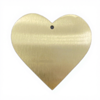 Étiquettes en laiton poli personnalisées de 2 pouces, étiquettes métalliques vierges imprimables par UV pour la décoration de cadeaux et l'artisanat