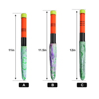 Vente chaude brillant chartreuse top 11in 11.5in 12in Bobber Flotteur Accessoires De Pêche Outils Canne À Pêche Cage Pêche Balsa Bois
