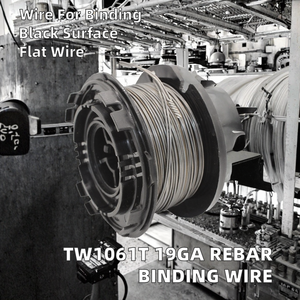 JBL TW1061T Jbl017 <strong>Rebar</strong> Binding Flat Wire 19GA Double Strand Black Surface Cutting for RB443 &amp; RB823 Tools - Product Image 2