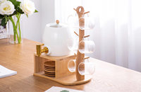 Robinet d'eau en céramique porcelaine blanche, tasse suspendue type 3L ensemble d'eau en céramique robinet bouilloire café européen, livraison directe
