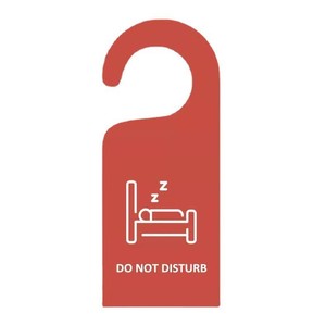 Hotel Sign Do Not Disturb Red White PVC Double Sided Water Resistant Front Of House Service - Product Image 4