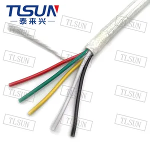 Белый плетеный провод UL2464 5X18AWG светодиодный Электрический кабель