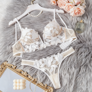 Conjunto de Lencería Sexy de Encaje Transparente para Mujer 2026, Ropa Interior Transparente para Chicas Adultas con Volantes y Malla, Incluye Sujetador y Braguita - Product Image 6