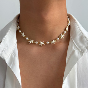<span class=keywords><strong>Collar</strong></span> de <span class=keywords><strong>Perlas</strong></span> con Estrella de Mar Estilo Bohemio para <span class=keywords><strong>Hombre</strong></span>, Collares de Estilo Hip-hop, Joyería - Product Image 1