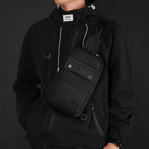 Bolso de Pecho para Hombre WePower, Bolso Cruzado de Nailon Impermeable para Uso Diario, Verano 2025, Negro - Product Image 3