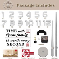 70-120CM Große DIY Quarz Analog Wanduhr Silber Acrylspiegel Aufkleber Geräuschlos Schleichende Zeiger Rahmenlos Vollständige Ziffern Kunst-Uhr