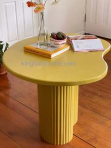 Mesa de centro de madera hecha a mano personalizada, respetuosa con el medio ambiente, muebles de sala de estar rústicos modernos de madera maciza - Product Image 2