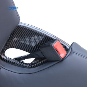 Asientos personalizables de fibra de carbono seca y cuero Nappa Alcantara en negro y amarillo, versión pista, para Porsche 911GT3 RS - Product Image 3