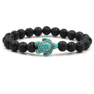 <span class=keywords><strong>Bracelet</strong></span> élastique en pierre naturelle, perles rondes, tortue de mer, prêt à l'emploi, fabrication à la main, 8mm, livraison gratuite - Product Image 3