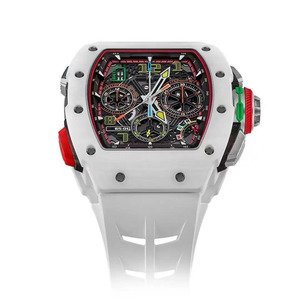 Reloj de Cerámica Blanca Premium Personalizado con Caja de 44.50 x 49 mm de Diámetro, Movimiento Automático, Elegante y Lujoso, Modelo 65-01 para Hombre - Product Image 2