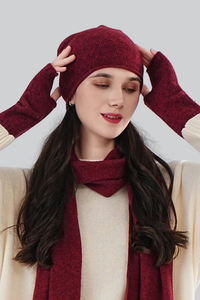 Ensemble écharpe, bonnet et gants en cachemire 100% <span class=keywords><strong>ultra</strong></span>-doux pour femmes - Product Image 5