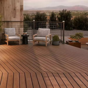 Conception antidérapante de pont composite facile d'entretien pour application extérieure Revêtement de sol composite en <span class=keywords><strong>bois</strong></span> et plastique Non toxique - Product Image 1