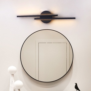 Miroir <span class=keywords><strong>de</strong></span> <span class=keywords><strong>salle</strong></span> <span class=keywords><strong>de</strong></span> <span class=keywords><strong>bain</strong></span> LED mural au <span class=keywords><strong>design</strong></span> moderne et épuré, avec double barre, étanche, anti-buée, commande par bouton, sans perçage - Product Image 4