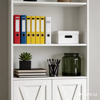Estantería de Madera de Ingeniería de Diseño Tradicional Industrial IRONCK, con Puertas, de Pie, 6 Estantes, para Exhibición y Almacenamiento, 70 cm de Alto