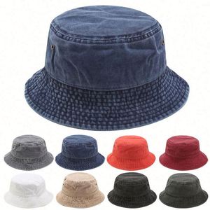 Stone Washed White Cotton Bucket <b>Cap</b> Bucket Hat Camo Hot Sale <b>Plain</b> Custom Made Bucket Hat High Quality but Low Price Character - Product Image 2
