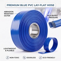 Manguera Plana de PVC de 100m, Flexible, Resistente a los Rayos UV, de 4 Pulgadas y 4 Barras, para Descarga de Agua, Riego Agrícola, Acoplamiento Rápido