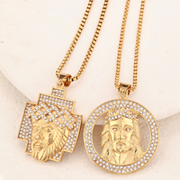 Cadeau religieux catholique : Chapelet en pierre de galles noire, collier avec pendentif croix, médaille du Saint Père, croix Saint Benoît, saint patron