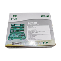 Juego de Llaves de Trinquete de 72 Dientes y 53 Piezas, con Puntas S2 y Soportes CR-V, Kit de Herramientas Manuales para Reparación de Automóviles