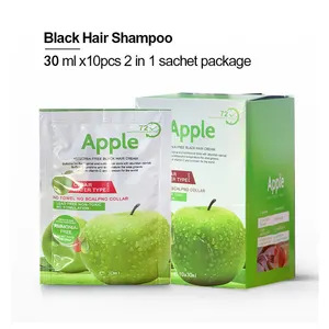 Jiaying Brand Chinese Box Salon Ammonia Free Black Coloring Shampoo Dye Hair Colour 72 Apple Hair Color Cream