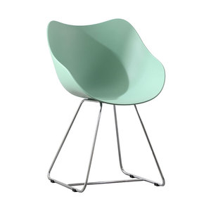 Dining Chair Modern Nordic Style With <b>Backrest</b> For Restaurant Durable Blue White Color Options - Product Image 5