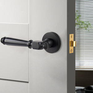 <span class=keywords><strong>Promotion</strong></span> Usine : Poignée de Porte Intérieure en Alliage de Zinc Brossé avec Verrouillage Silencieux pour Appartement, <span class=keywords><strong>Cuisine</strong></span> et Salle de Bain - Product Image 4