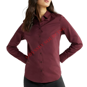 Chemise tissée à la mode pour femmes avec un matériau léger et un design moderne, idéale pour la mode de tous les jours et l'extérieur - Product Image 2