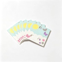 Carte de présentation fantaisie personnalisée, colorée, écologique, recyclable et durable, imprimée avec motif de papillon de dessin animé, avec logo personnalisé pour les cheveux