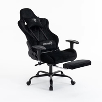 Style moderne de haute qualité 180 degrés inclinable velours velours réglable haut-dos course Gamer maison bureau ordinateur chaise de jeu