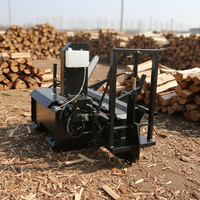Procesador de Leña Industrial de 30T con Cuña de 6 Vías para Uso Doméstico, Equipo de Corte de Madera de Alta Velocidad, Accesorio para Minicargadora