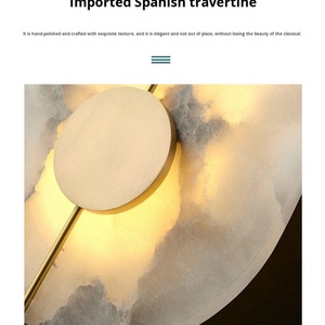 Bedroom Living Room <b>Bedside</b> <b>Light</b> Hotel Room Aisle Alabaster Marble <b>Wall</b> Lamp - Product Image 4