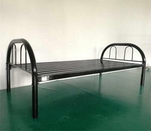 Стальная мебель простой дизайн металлическая односпальная кровать железная труба односпальная стальная кровать каркас для небольших помещений - Product Image 3