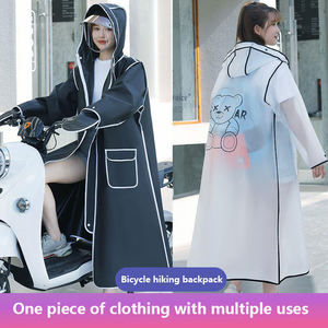 Womens Long Rain Poncho Full Body Coverage Storm Proof Design for Adult Riding Electric Vehicle Battery Car Rain Protection <strong>Gear</strong> - Product Image 3