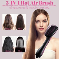 WAIKIL WL-8801 Sisir Pengering Rambut Udara Panas Terlaris, Sikat Pengering Rambut Elektrik, Pelurus Rambut Profesional, Alat Penata Rambut Sisir Udara Panas